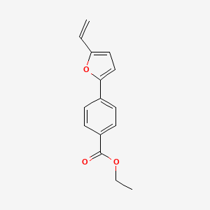 molecular formula C15H14O3 B14365453 Ethyl 4-(5-ethenylfuran-2-yl)benzoate CAS No. 93202-28-9