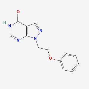 molecular formula C13H12N4O2 B1436546 1-(2-phenoxyethyl)-1H-pyrazolo[3,4-d]pyrimidin-4-ol CAS No. 400737-71-5
