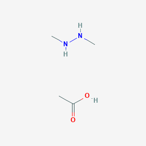 molecular formula C4H12N2O2 B14365471 Acetic acid;1,2-dimethylhydrazine CAS No. 90597-08-3