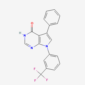 molecular formula C19H12F3N3O B1436553 5-phenyl-7-[3-(trifluoromethyl)phenyl]-7H-pyrrolo[2,3-d]pyrimidin-4-ol CAS No. 865546-64-1