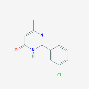 molecular formula C11H9ClN2O B1436554 2-(3-chlorophenyl)-6-methylpyrimidin-4(3H)-one CAS No. 180606-42-2