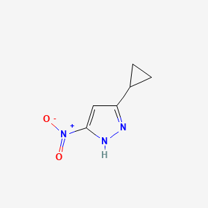 molecular formula C6H7N3O2 B1436557 3-cyclopropyl-5-nitro-1H-pyrazole CAS No. 326827-23-0