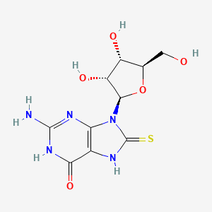 molecular formula C10H13N5O5S B1436560 2-Amino-9-[3,4-dihydroxy-5-(hydroxymethyl)oxolan-2-yl]-8-thioxo-3,7-dihydropur in-6-one CAS No. 26001-38-7