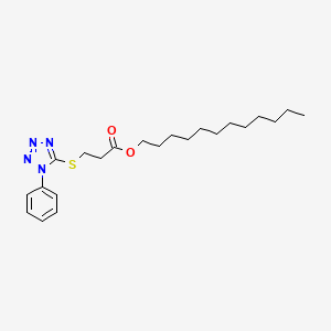molecular formula C22H34N4O2S B14365610 Dodecyl 3-[(1-phenyl-1H-tetrazol-5-yl)sulfanyl]propanoate CAS No. 93641-84-0