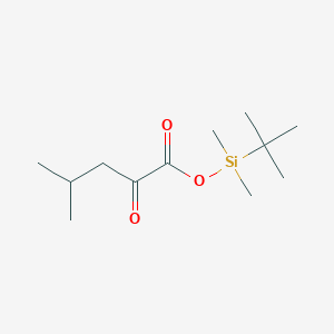 molecular formula C12H24O3Si B14365617 tert-Butyl(dimethyl)silyl 4-methyl-2-oxopentanoate CAS No. 92751-12-7