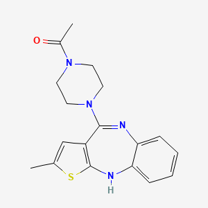 molecular formula C18H20N4OS B1436562 (E)-1-(4-(2-Methyl-10H-benzo[B]thieno[2,3-E][1,4]diazepin-4-YL)piperazin-1-YL)ethanone CAS No. 935272-10-9