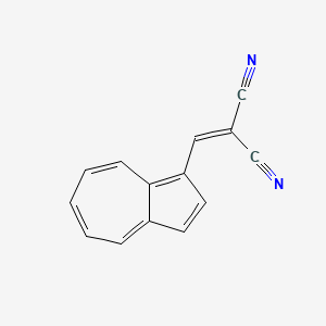 molecular formula C14H8N2 B14365623 Propanedinitrile, (1-azulenylmethylene)- CAS No. 92159-20-1