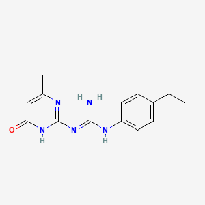 B1436569 N-(4-isopropylphenyl)-N'-(6-methyl-4-oxo-1,4-dihydropyrimidin-2-yl)guanidine CAS No. 932170-09-7