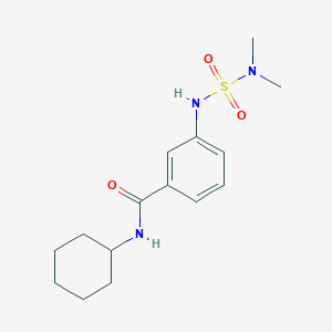 molecular formula C15H23N3O3S B14365702 N-Cyclohexyl-3-[(dimethylsulfamoyl)amino]benzamide CAS No. 90234-18-7