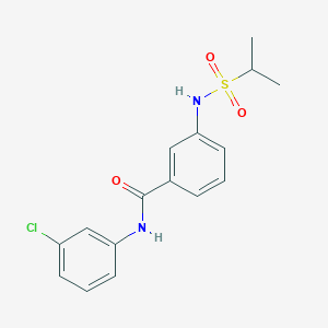 molecular formula C16H17ClN2O3S B14365738 N-(3-Chlorophenyl)-3-[(propane-2-sulfonyl)amino]benzamide CAS No. 90233-83-3