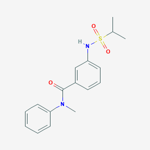 molecular formula C17H20N2O3S B14365748 N-Methyl-N-phenyl-3-[(propane-2-sulfonyl)amino]benzamide CAS No. 90234-25-6