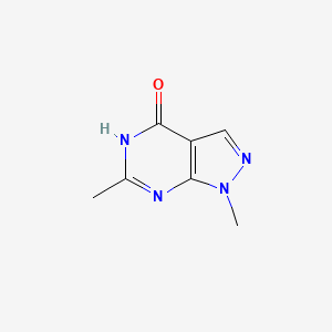 molecular formula C7H8N4O B1436576 1,6-Dimethyl-1H-pyrazolo[3,4-d]pyrimidin-4(7H)-one CAS No. 57121-52-5