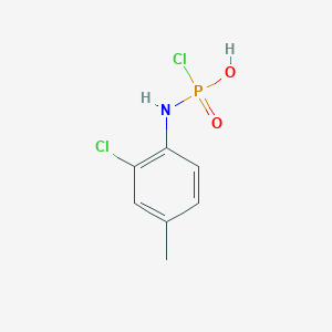 molecular formula C7H8Cl2NO2P B14365762 N-(2-Chloro-4-methylphenyl)phosphoramidochloridic acid CAS No. 91467-51-5