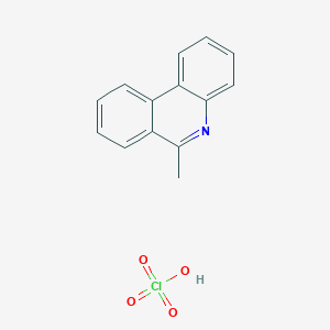 molecular formula C14H12ClNO4 B14365781 6-Methylphenanthridine;perchloric acid CAS No. 90421-71-9