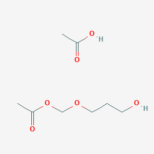 molecular formula C8H16O6 B14365792 Acetic acid;3-hydroxypropoxymethyl acetate CAS No. 93185-18-3