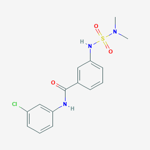 molecular formula C15H16ClN3O3S B14365974 N-(3-Chlorophenyl)-3-[(dimethylsulfamoyl)amino]benzamide CAS No. 90233-72-0