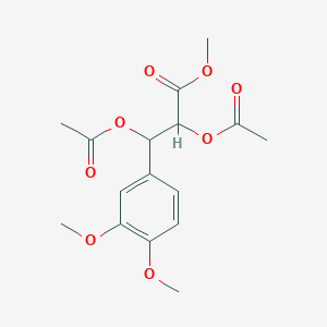 molecular formula C16H20O8 B14365985 Methyl 2,3-bis(acetyloxy)-3-(3,4-dimethoxyphenyl)propanoate CAS No. 93160-12-4