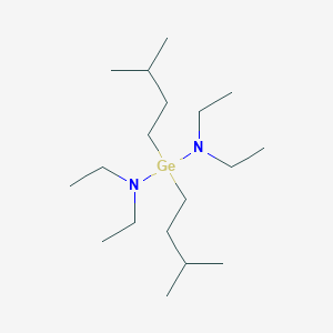 molecular formula C18H42GeN2 B14366028 N,N,N',N'-Tetraethyl-1,1-bis(3-methylbutyl)germanediamine CAS No. 91486-06-5