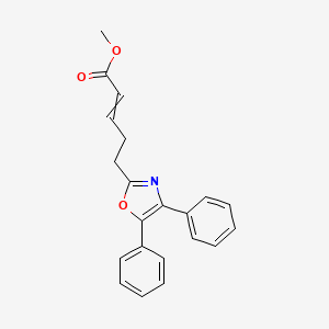molecular formula C21H19NO3 B14366044 Methyl 5-(4,5-diphenyl-1,3-oxazol-2-yl)pent-2-enoate CAS No. 93953-43-6