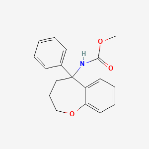 molecular formula C18H19NO3 B14366049 methyl N-(5-phenyl-3,4-dihydro-2H-1-benzoxepin-5-yl)carbamate CAS No. 94164-95-1