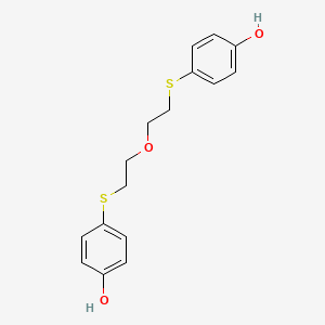 molecular formula C16H18O3S2 B14366062 Phenol, 4,4'-[oxybis(2,1-ethanediylthio)]bis- CAS No. 90884-29-0