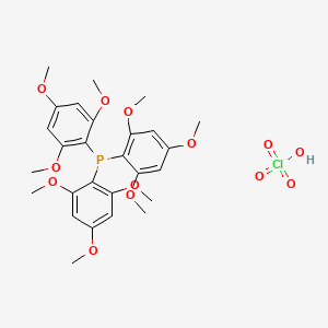 molecular formula C27H34ClO13P B14366085 Perchloric acid;tris(2,4,6-trimethoxyphenyl)phosphane CAS No. 91608-17-2