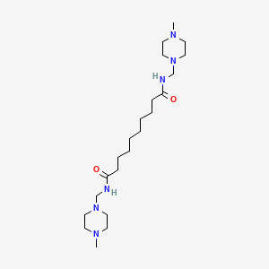 molecular formula C22H44N6O2 B14366124 N~1~,N~10~-Bis[(4-methylpiperazin-1-yl)methyl]decanediamide CAS No. 90267-27-9