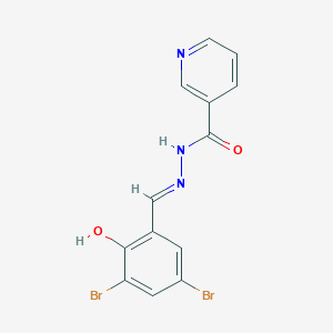molecular formula C13H9Br2N3O2 B1436613 (E)-N'-(3,5-二溴-2-羟基苯亚甲基)烟酰肼 CAS No. 68639-26-9