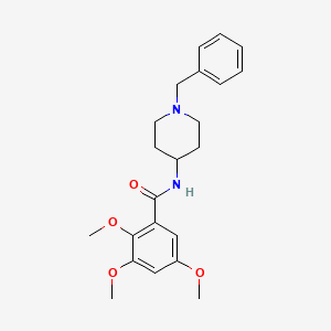 molecular formula C22H28N2O4 B14366131 N-(1-Benzylpiperidin-4-yl)-2,3,5-trimethoxybenzamide CAS No. 92138-52-8