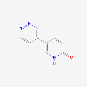 molecular formula C9H7N3O B14366146 5-(Pyridazin-4-yl)pyridin-2(1H)-one CAS No. 90024-19-4