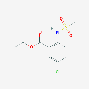 molecular formula C10H12ClNO4S B14366154 Ethyl 5-chloro-2-(methanesulfonamido)benzoate CAS No. 90870-00-1