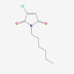 molecular formula C10H14ClNO2 B14366159 3-Chloro-1-hexyl-1H-pyrrole-2,5-dione CAS No. 90492-11-8