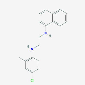 molecular formula C19H19ClN2 B14366168 N~1~-(4-Chloro-2-methylphenyl)-N~2~-(naphthalen-1-yl)ethane-1,2-diamine CAS No. 92279-14-6