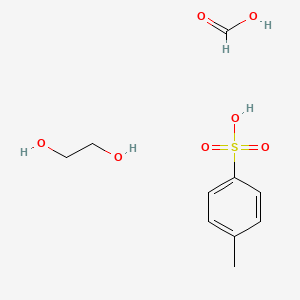 molecular formula C10H16O7S B14366172 ethane-1,2-diol;formic acid;4-methylbenzenesulfonic acid CAS No. 90433-81-1