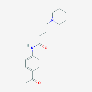 molecular formula C17H24N2O2 B14366173 N-(4-Acetylphenyl)-4-(piperidin-1-yl)butanamide CAS No. 90279-47-3