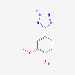 molecular formula C8H8N4O2 B1436620 2-methoxy-4-(1H-tetrazol-5-yl)phenol CAS No. 376609-66-4