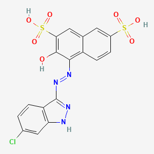 molecular formula C17H11ClN4O7S2 B1436623 Chlorindazone DS CAS No. 23287-85-6