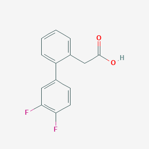 molecular formula C14H10F2O2 B1436629 2-(3',4'-Difluoro-[1,1'-biphenyl]-2-yl)acetic acid CAS No. 886363-33-3