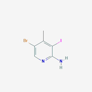 molecular formula C6H6BrIN2 B1436630 5-溴-3-碘-4-甲基吡啶-2-胺 CAS No. 1150618-04-4