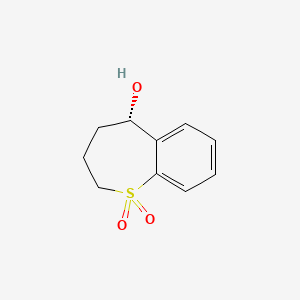 molecular formula C10H12O3S B1436636 (S)-5-Hydroxy-2,3,4,5-tetrahydro-1-benzothiepin 1,1-dioxide CAS No. 1423040-74-7