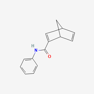 molecular formula C14H13NO B14366386 N-Phenylbicyclo[2.2.1]hepta-2,5-diene-2-carboxamide CAS No. 93885-35-9