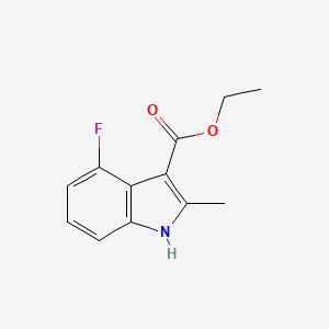 molecular formula C12H12FNO2 B1436640 Ethyl 4-fluoro-2-methyl-1h-indole-3-carboxylate CAS No. 886362-68-1