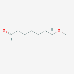 molecular formula C10H20O2 B14366411 7-Methoxy-3-methyloctanal CAS No. 90165-19-8