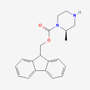 molecular formula C20H22N2O2 B1436643 (R)-(9H-Fluoren-9-yl)methyl 2-methylpiperazine-1-carboxylate CAS No. 1187930-73-9