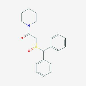 molecular formula C20H23NO2S B14366442 Piperidine, 1-[[(diphenylmethyl)sulfinyl]acetyl]- CAS No. 90280-11-8