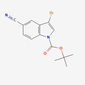 molecular formula C14H13BrN2O2 B1436648 1-Boc-3-Bromo-5-cyanoindole CAS No. 348640-12-0