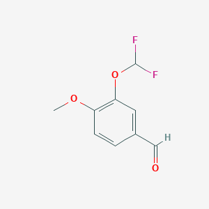 molecular formula C9H8F2O3 B143665 3-Difluoromethoxy-4-methoxy-benzaldehyde CAS No. 153587-11-2