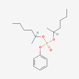 molecular formula C18H31O4P B14366505 Dihexan-2-yl phenyl phosphate CAS No. 90735-46-9