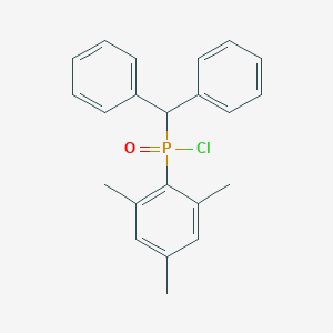 molecular formula C22H22ClOP B14366512 (Diphenylmethyl)(2,4,6-trimethylphenyl)phosphinic chloride CAS No. 90929-02-5