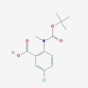 molecular formula C13H16ClNO4 B1436652 n-boc-n-methyl-5-chloroanthranilic acid CAS No. 886362-04-5